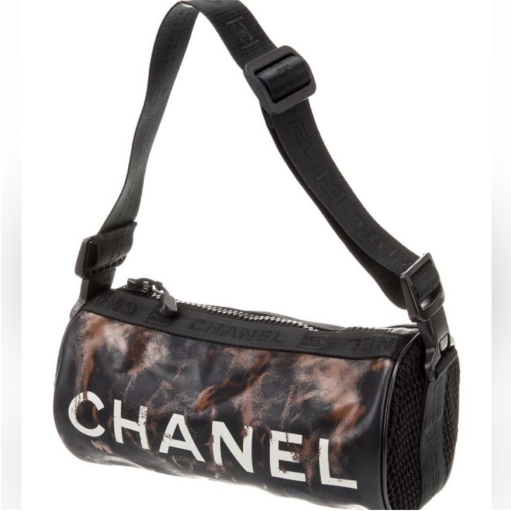 VINTAGE CHANEL Bag Chanel Sports Line Shoulder Bag Black - Picture 5 of 16